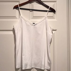 White spaghetti strapped top { ON HOLD }